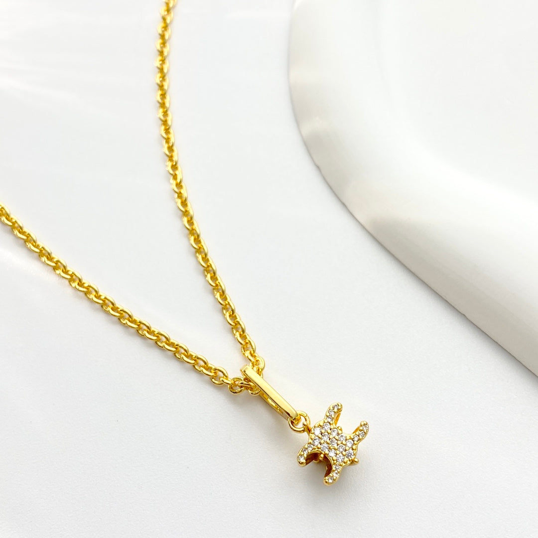 CELINE Crystal Triomphe Necklace