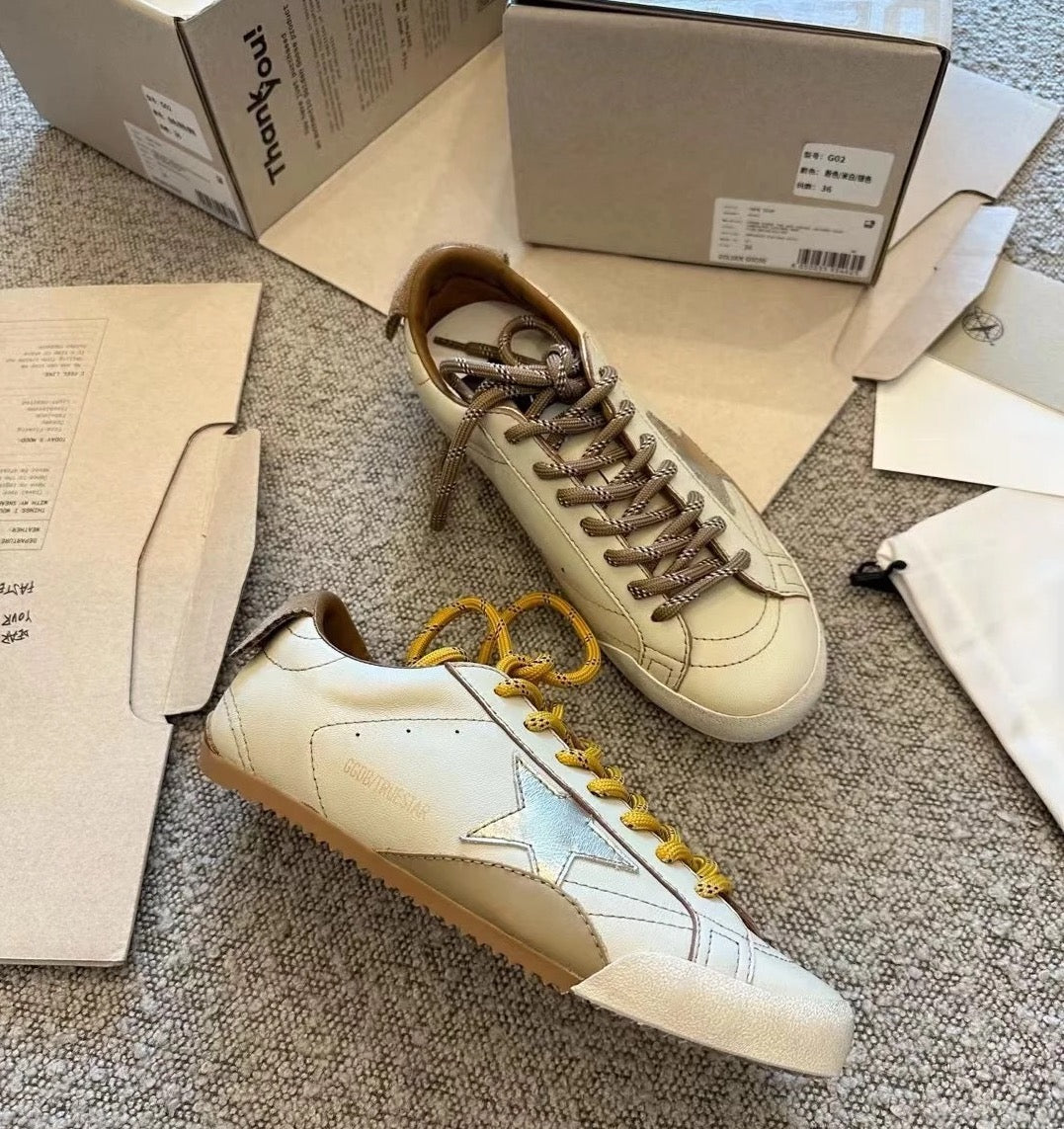 Golden Goose Vintage Distressed Sneakers #158