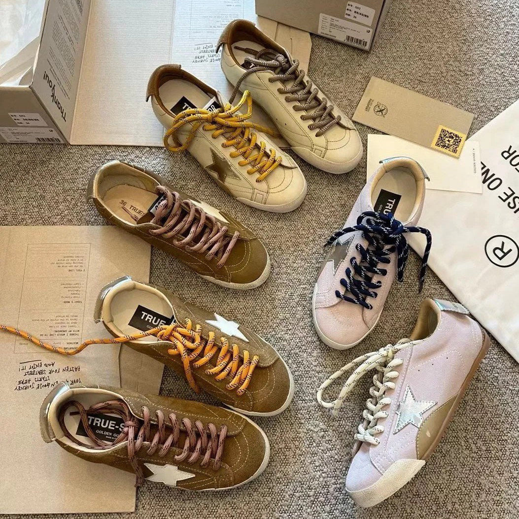 Golden Goose Vintage Distressed Sneakers #158