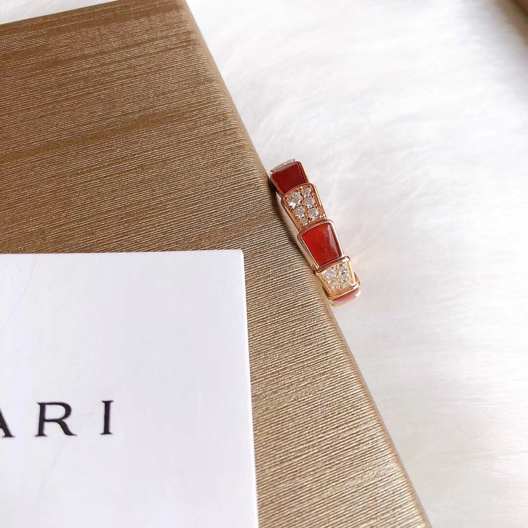BVLGARI Gold-Plated Serpenti Ring