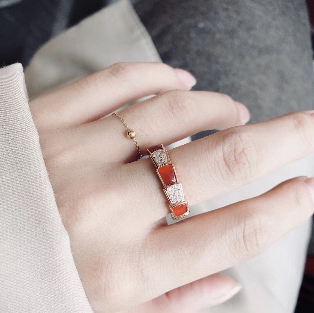 BVLGARI Gold-Plated Serpenti Ring