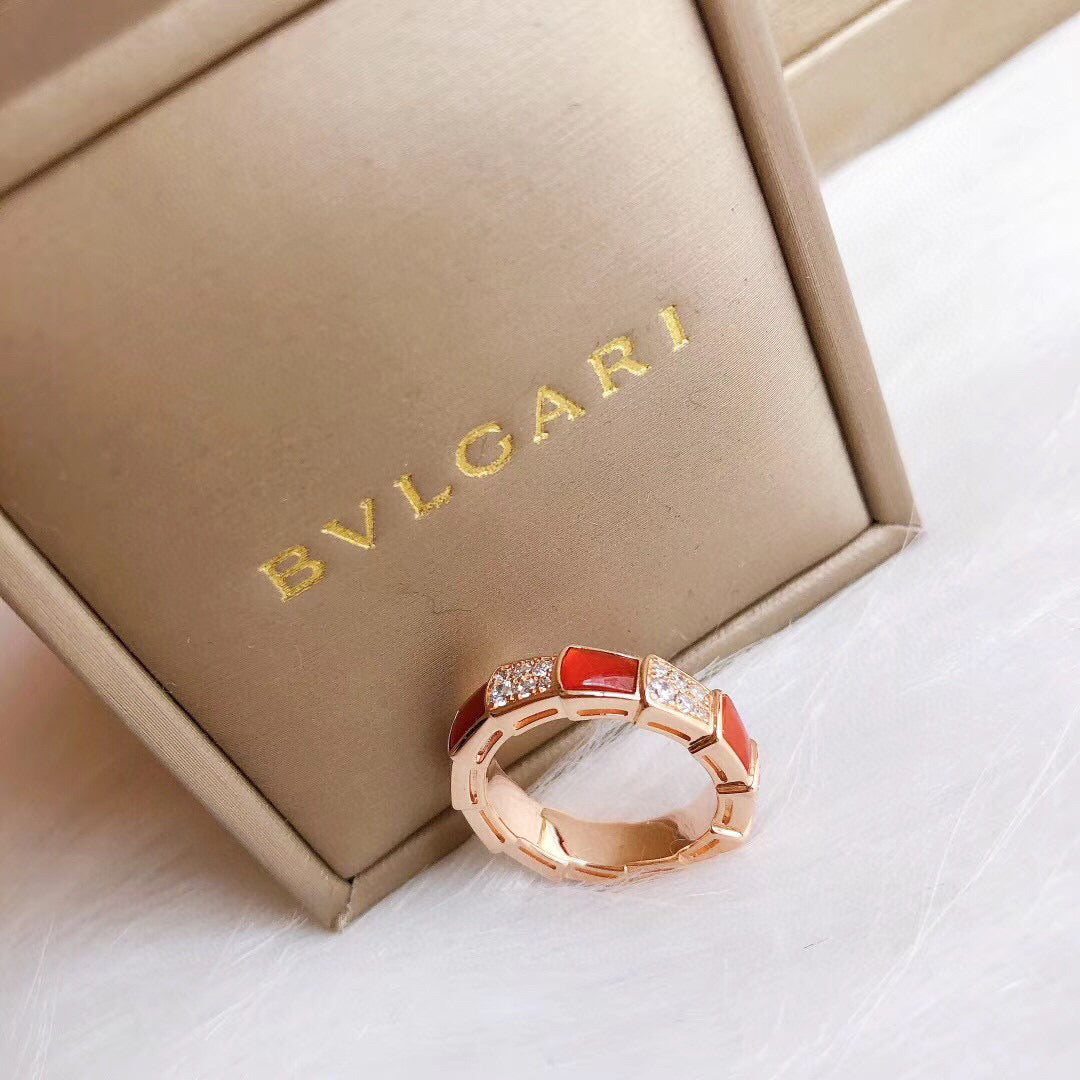 BVLGARI Gold-Plated Serpenti Ring