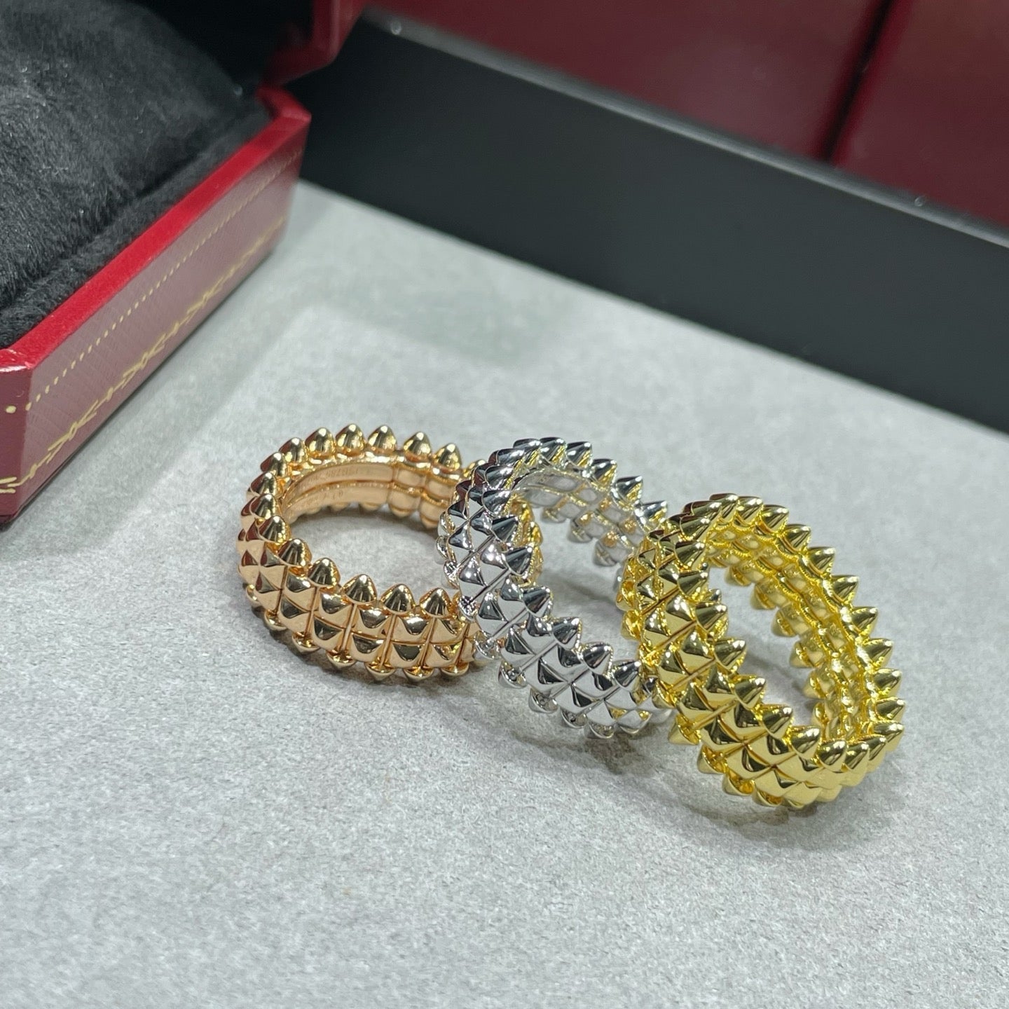Cartier Double-Row Bullet-Tip Ring