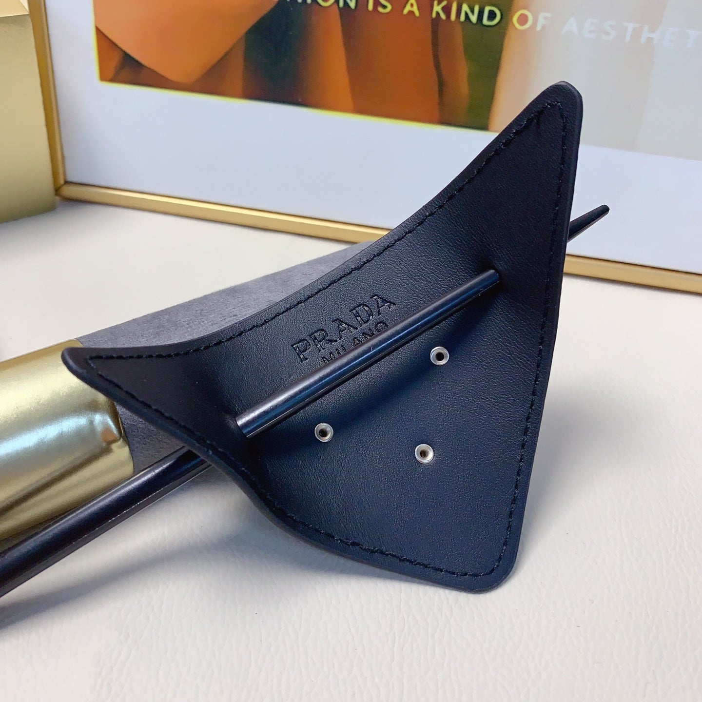 PRADA Leather Hair Accessory