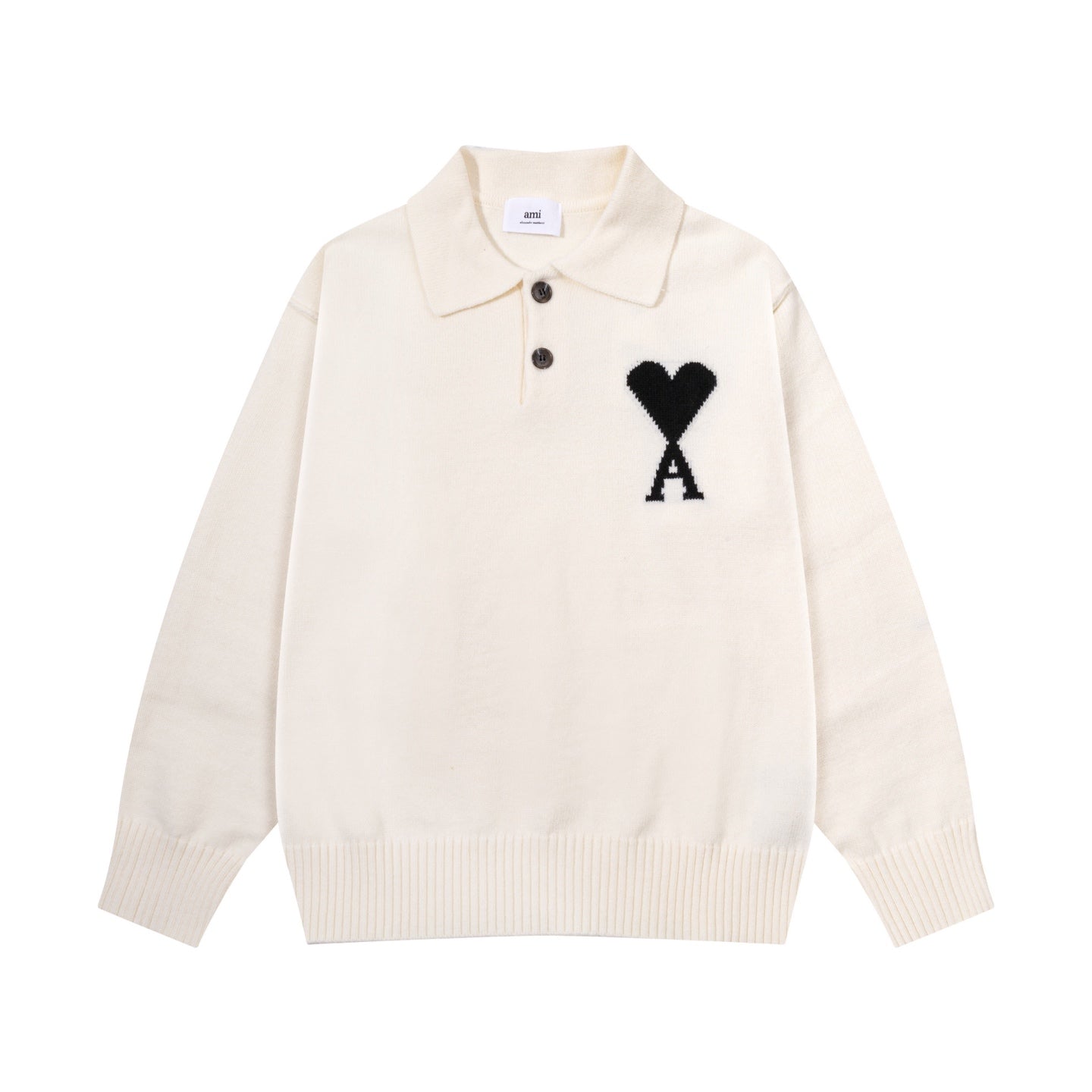 AMI PARIS Cotton and wool sweater