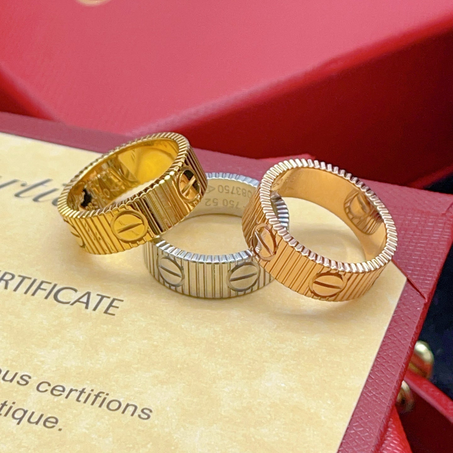 Cartier Rose Gold Spiral Ring