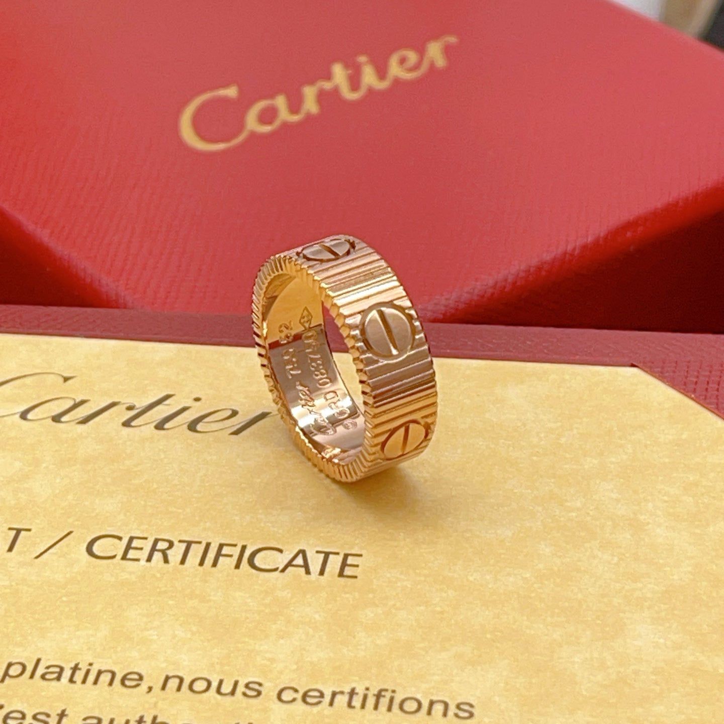 Cartier Rose Gold Spiral Ring
