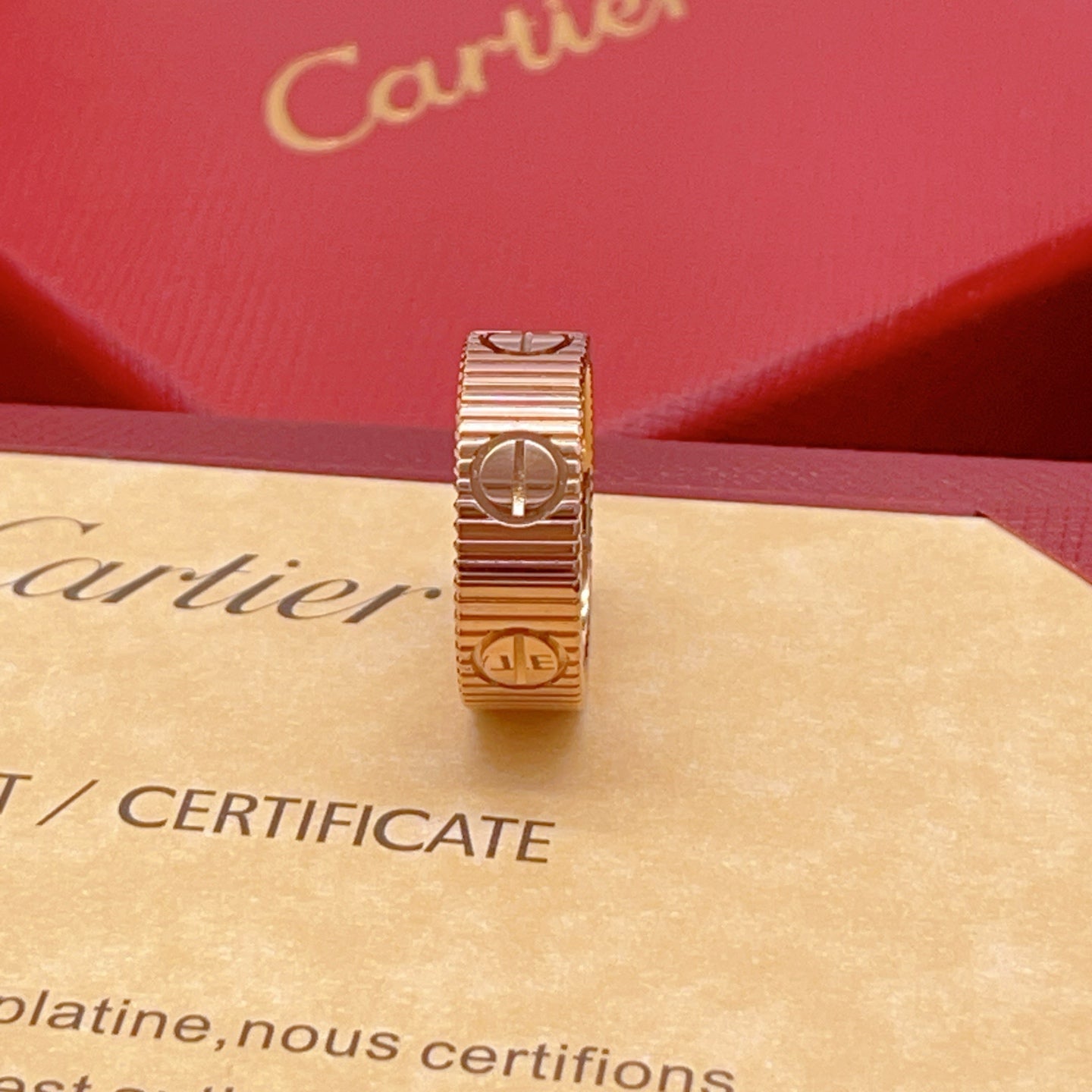 Cartier Rose Gold Spiral Ring