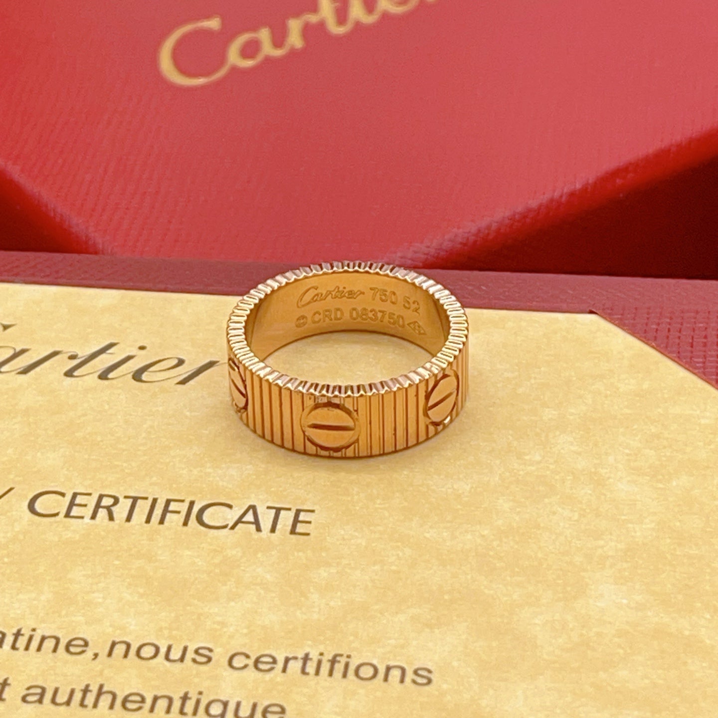 Cartier Rose Gold Spiral Ring