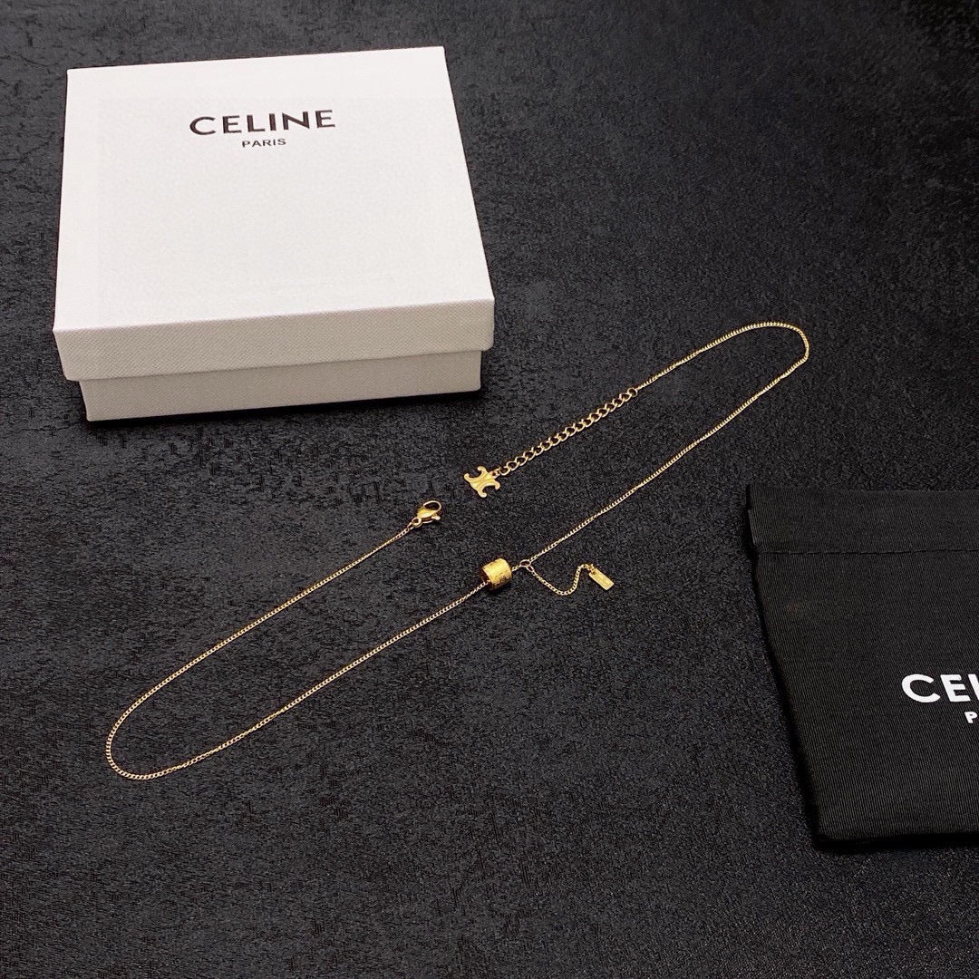 CELINE Gold-Plated Stainless Steel Necklace