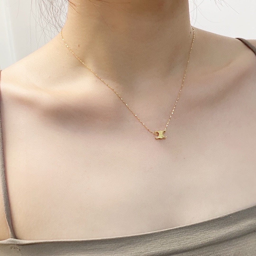CELINE Gold-Plated Stainless Steel Necklace