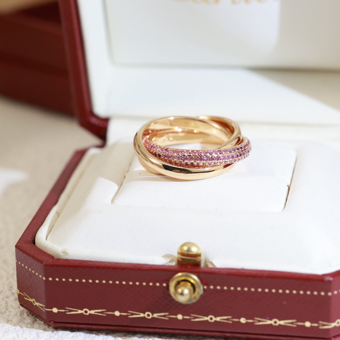 Cartier Pink Stone Ring
