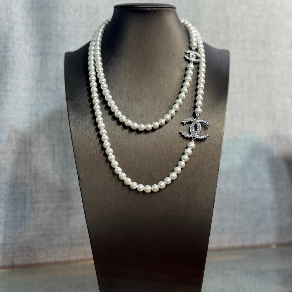 Chanel Pearl Crystal Necklace