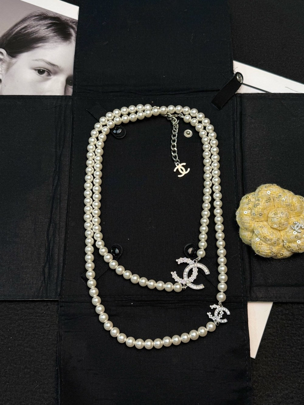 Chanel Pearl Crystal Necklace
