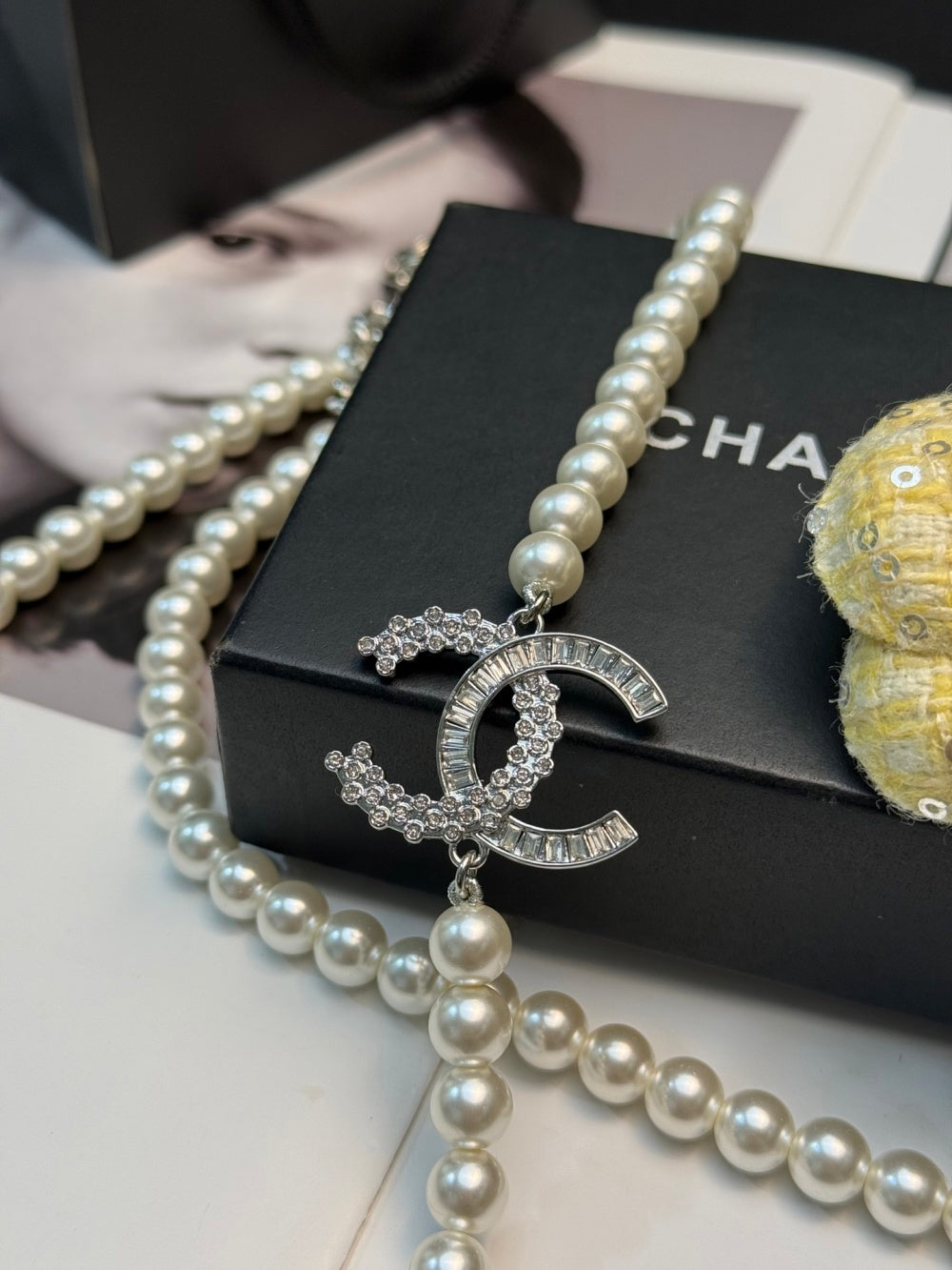 Chanel Pearl Crystal Necklace