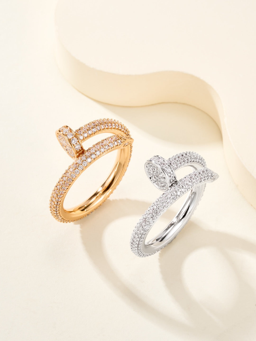 Cartier Pavé Diamond "Nail" Ring