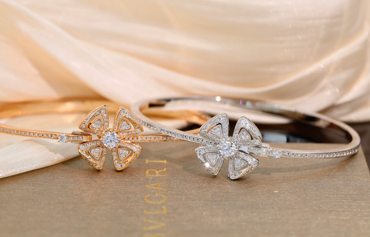 BVLGARI Gold-Plated Floral Fashion Accessory
