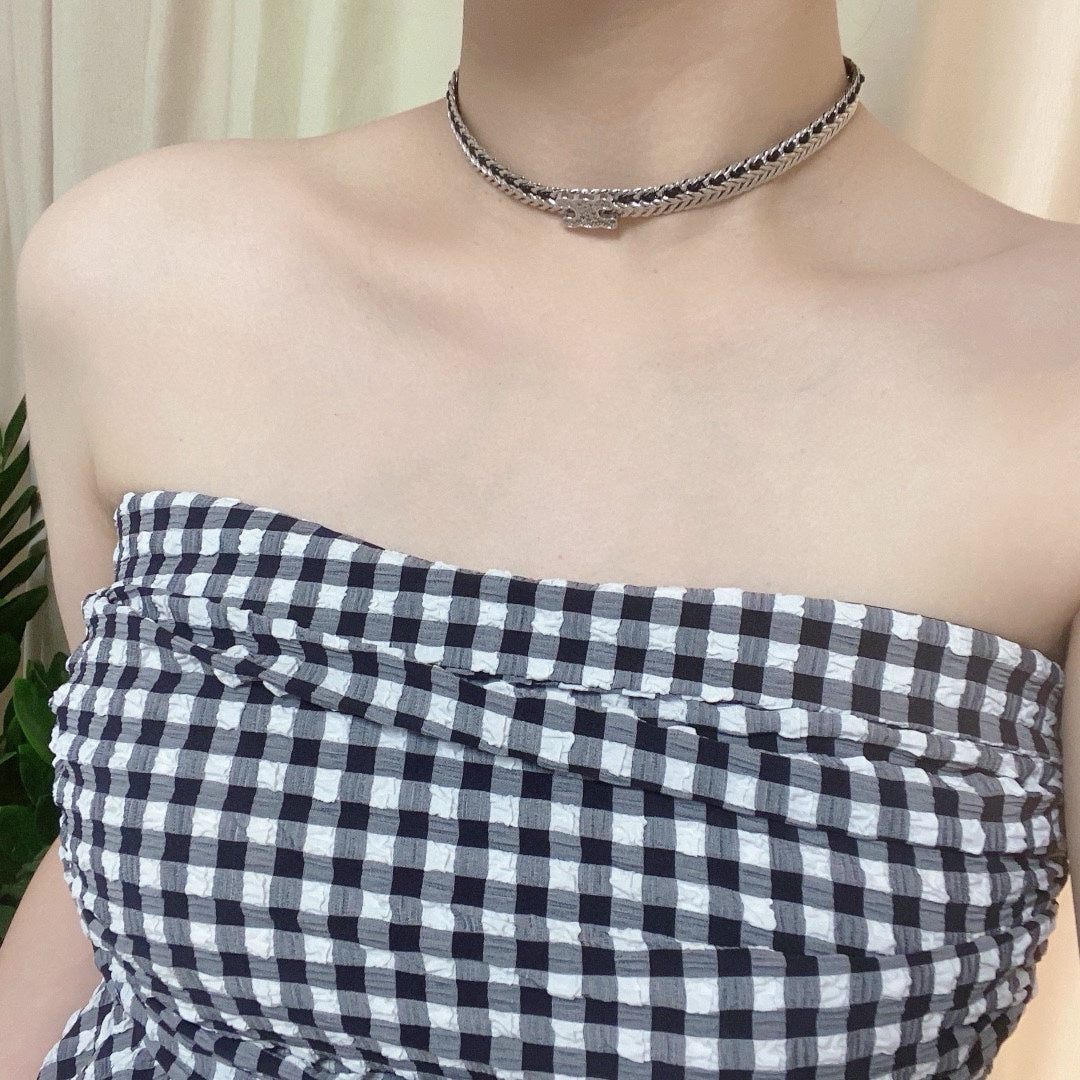 CELINE Crystal Triomphe Necklace