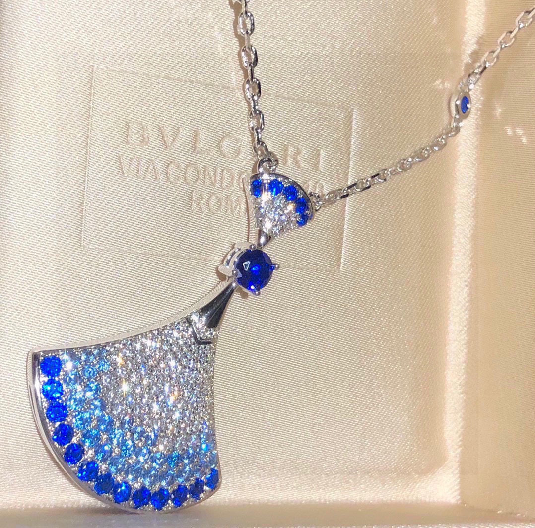 BVLGARI Gold-Plated Crystal Necklace