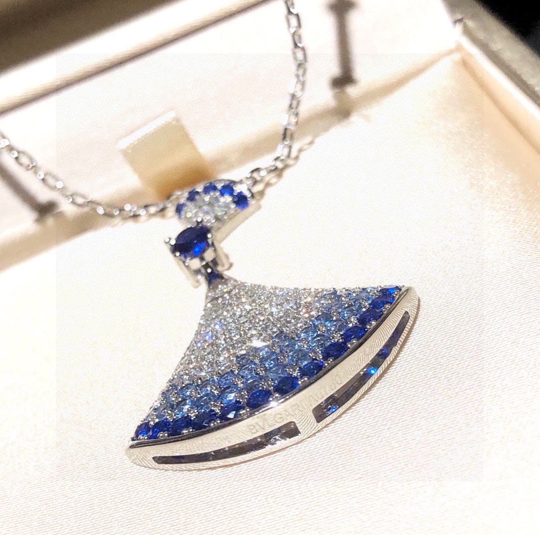BVLGARI Gold-Plated Crystal Necklace
