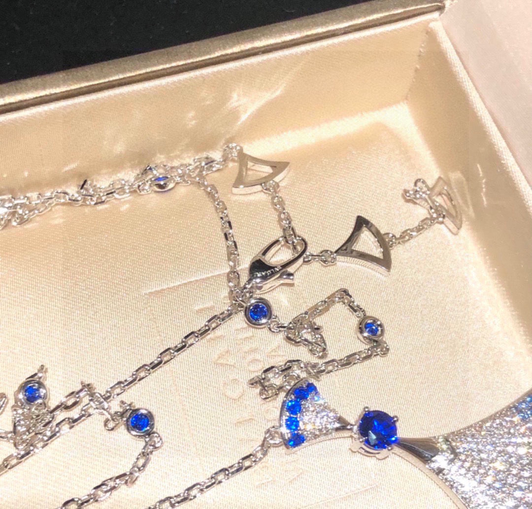 BVLGARI Gold-Plated Crystal Necklace