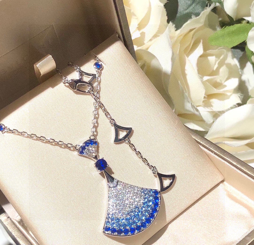 BVLGARI Gold-Plated Crystal Necklace