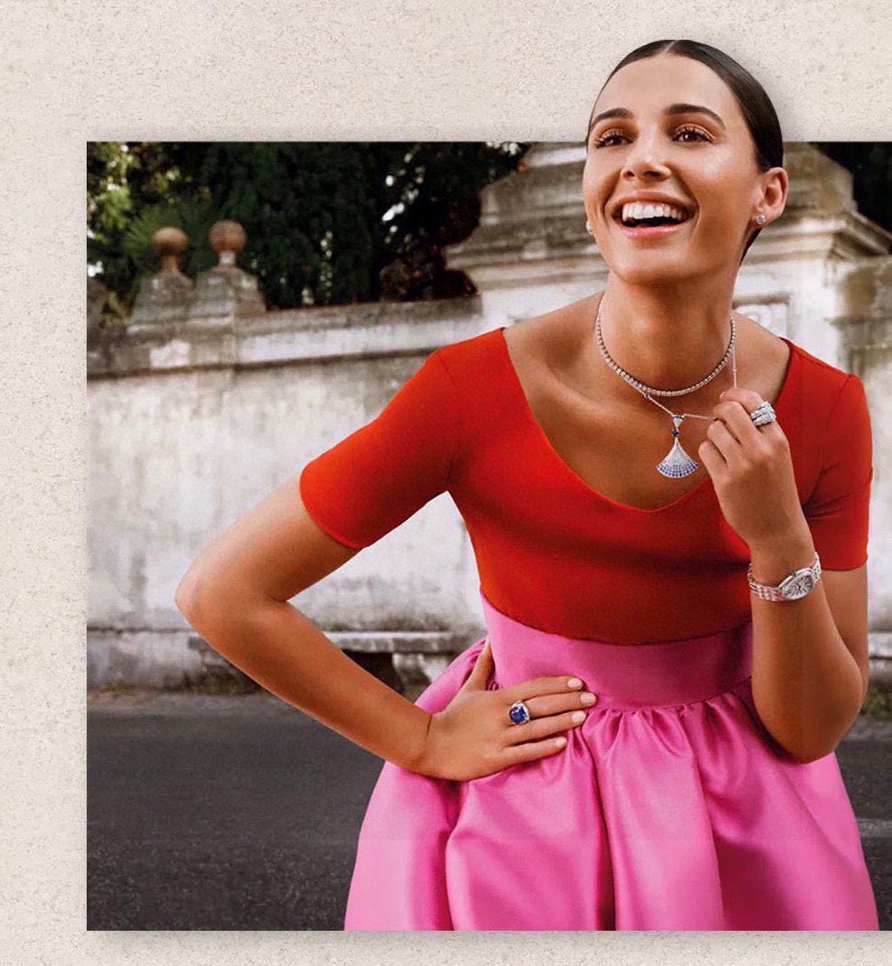 BVLGARI Gold-Plated Crystal Necklace