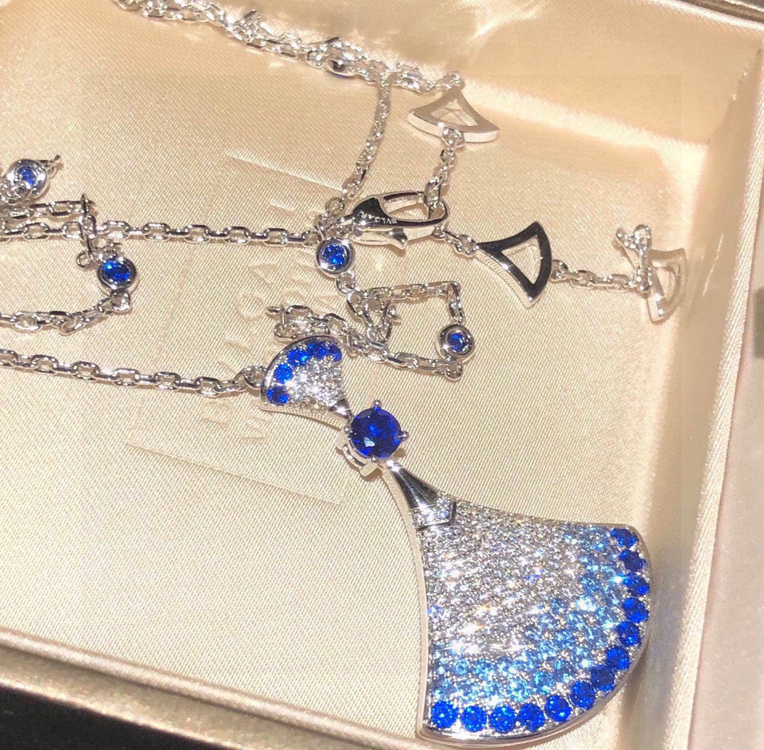 BVLGARI Gold-Plated Crystal Necklace
