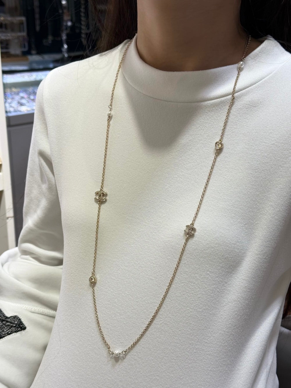 Chanel Pearl Heart Necklace