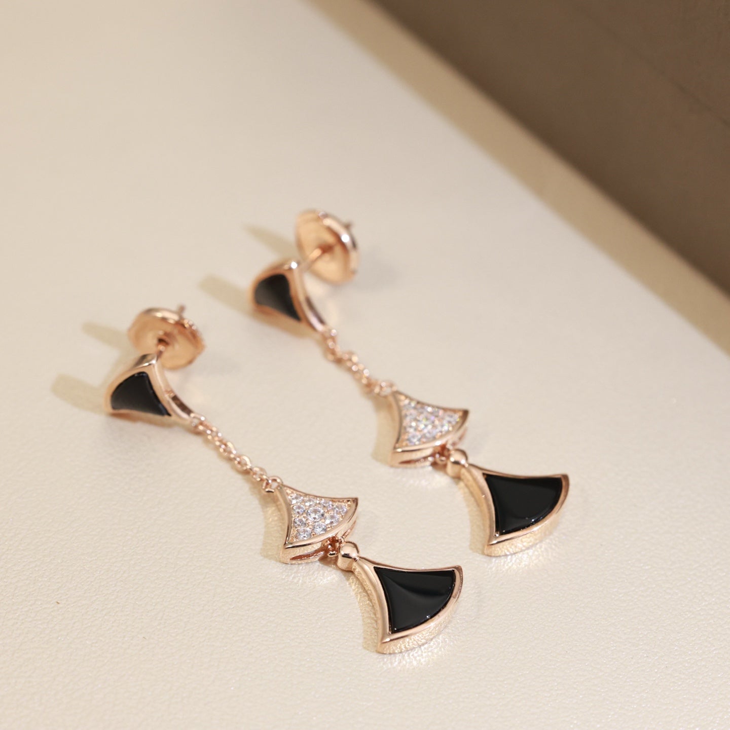 BVLGARI 925 Silver Crystal Earrings