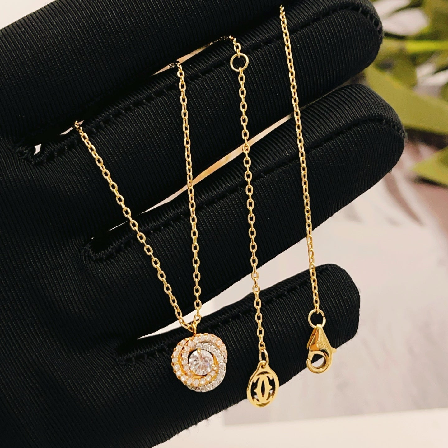 Cartier Fully Paved Twisted Necklace