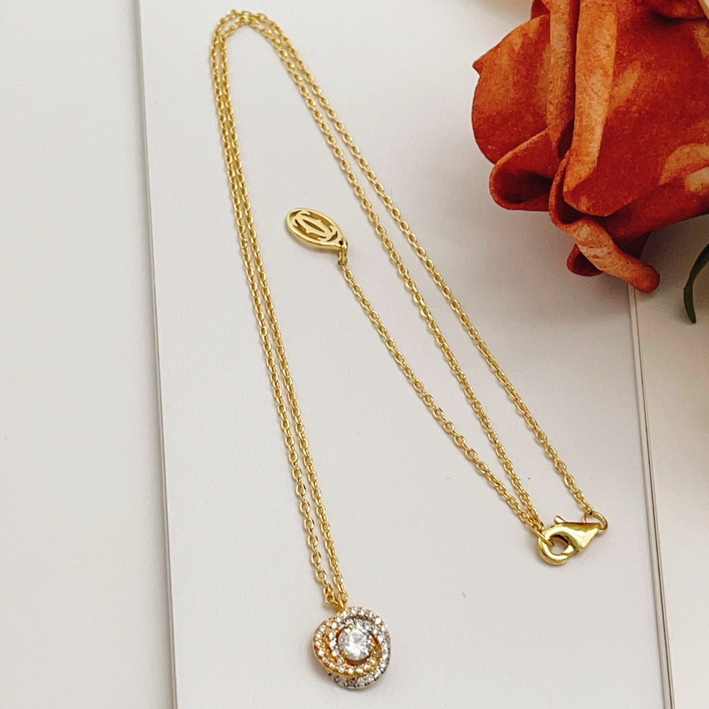 Cartier Fully Paved Twisted Necklace