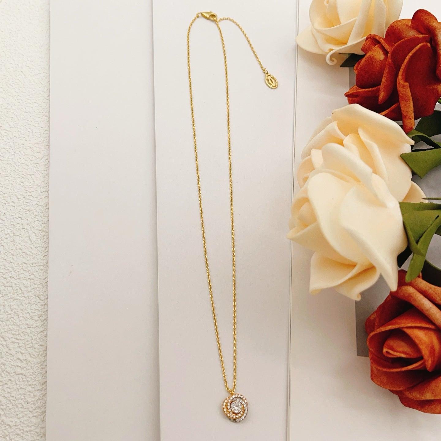 Cartier Fully Paved Twisted Necklace