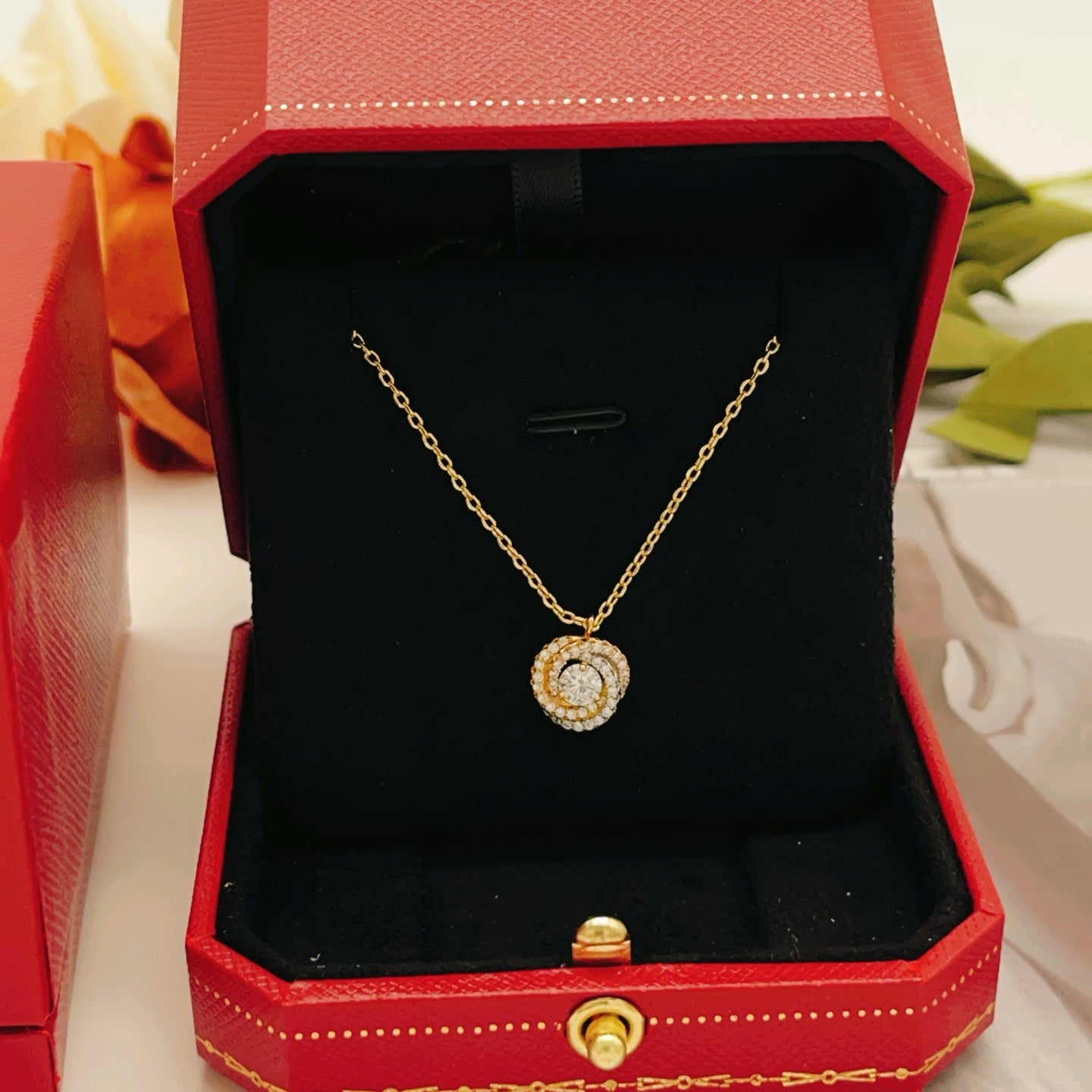Cartier Fully Paved Twisted Necklace