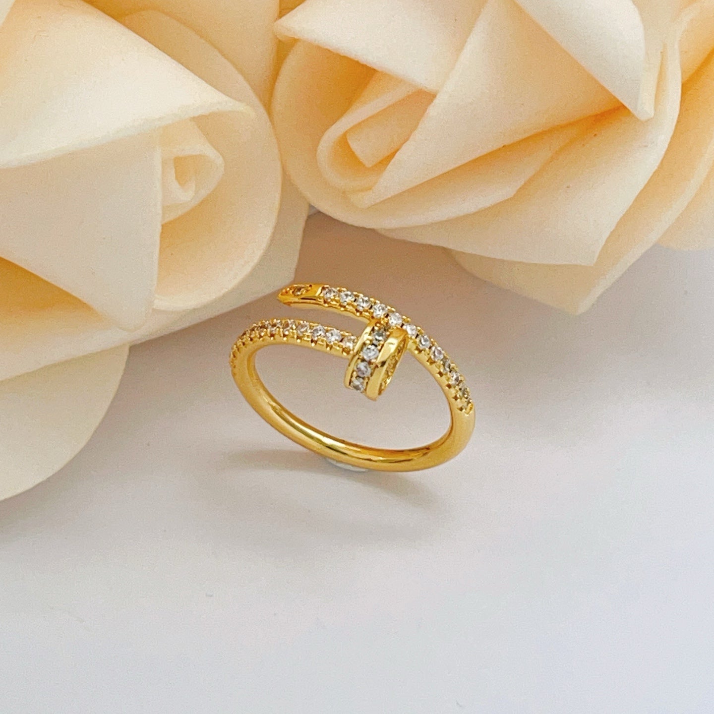 Cartier Gold Diamond-Set Nail Ring