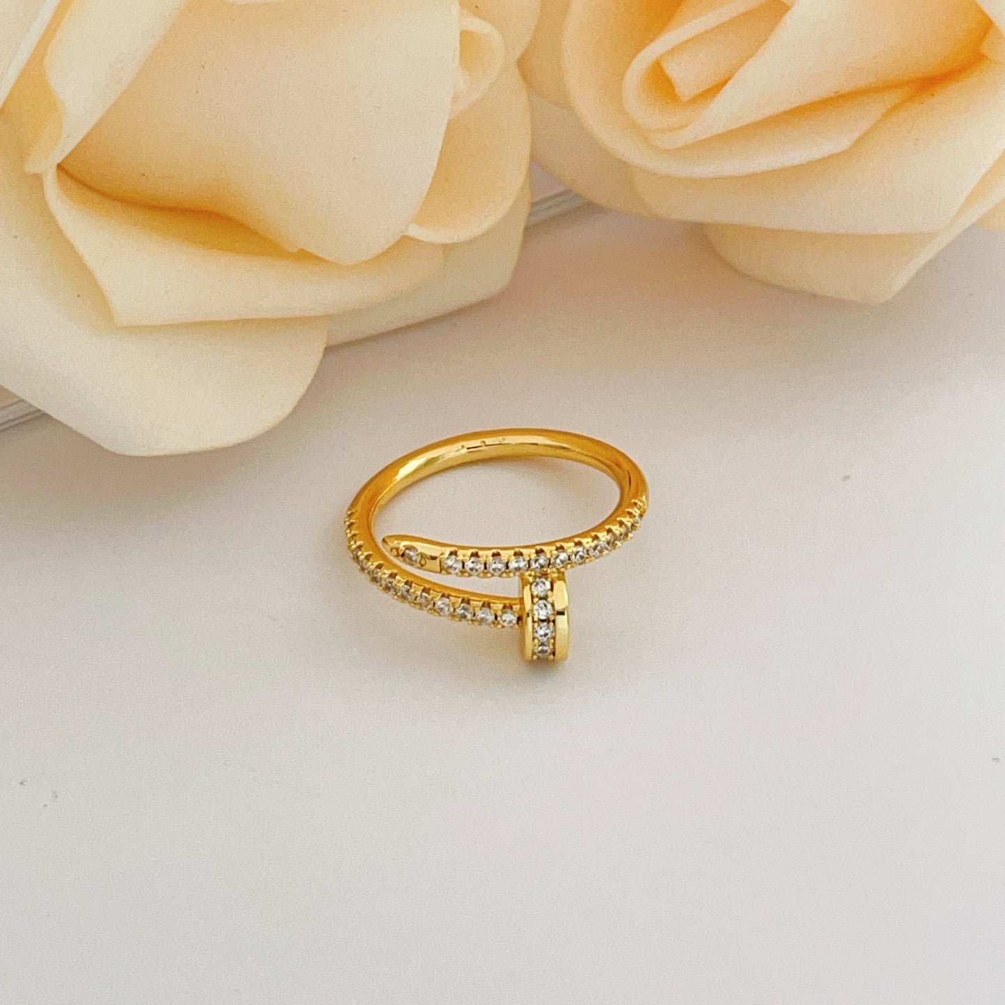 Cartier Gold Diamond-Set Nail Ring