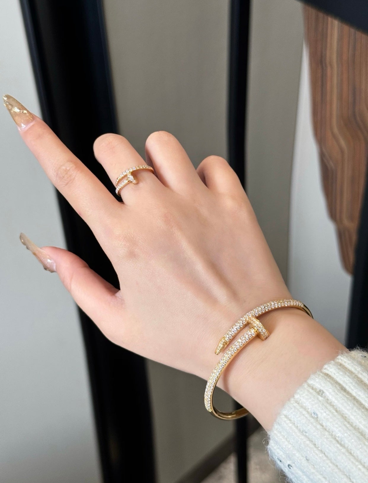 Cartier Gold Diamond-Set Nail Ring