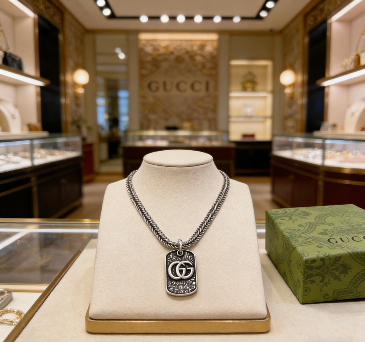 Gucci Vintage Double G Necklace