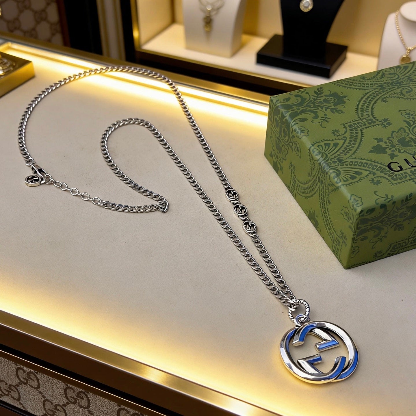 Gucci Vintage Double G Necklace