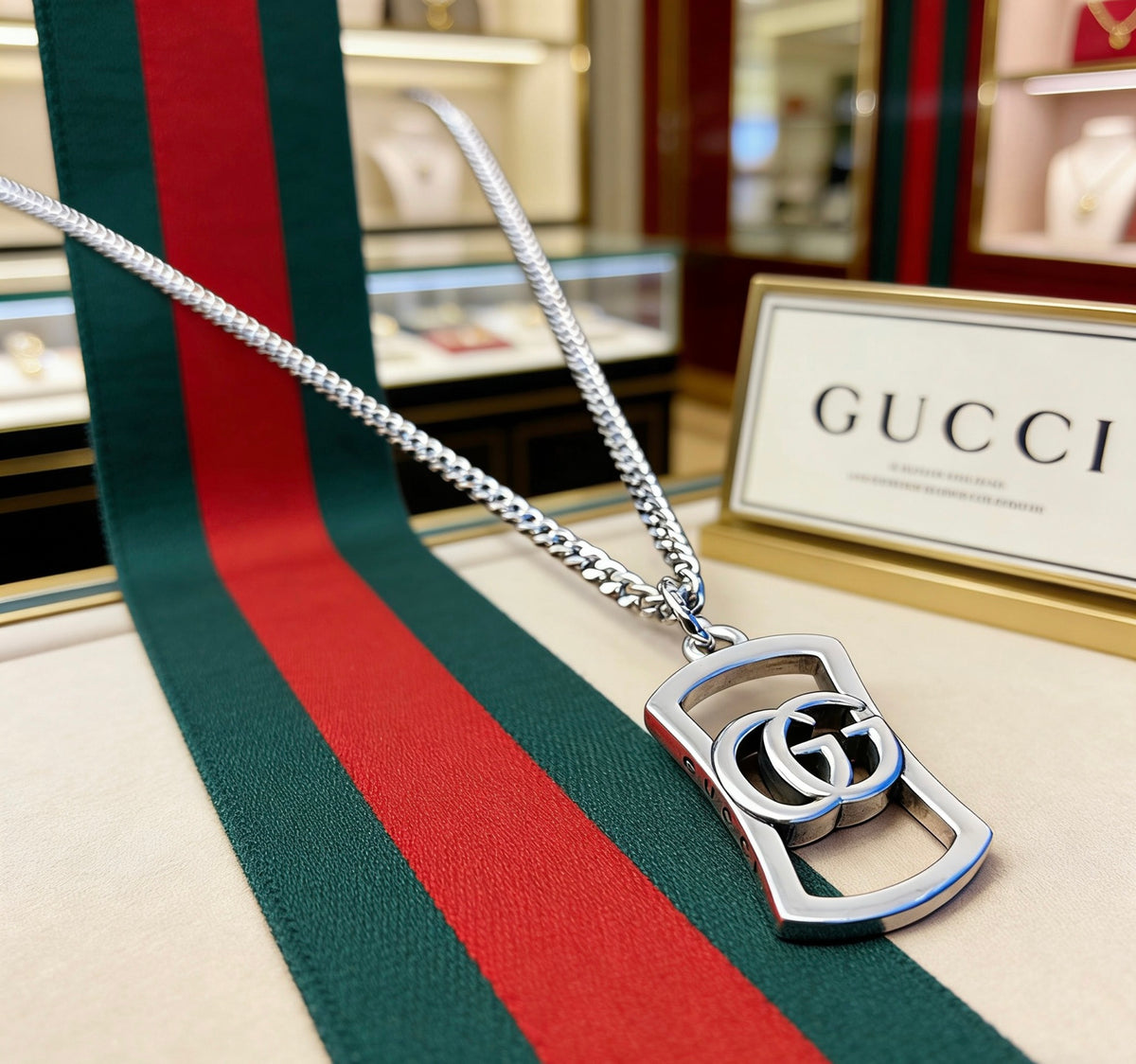 Gucci Vintage Double G Necklace