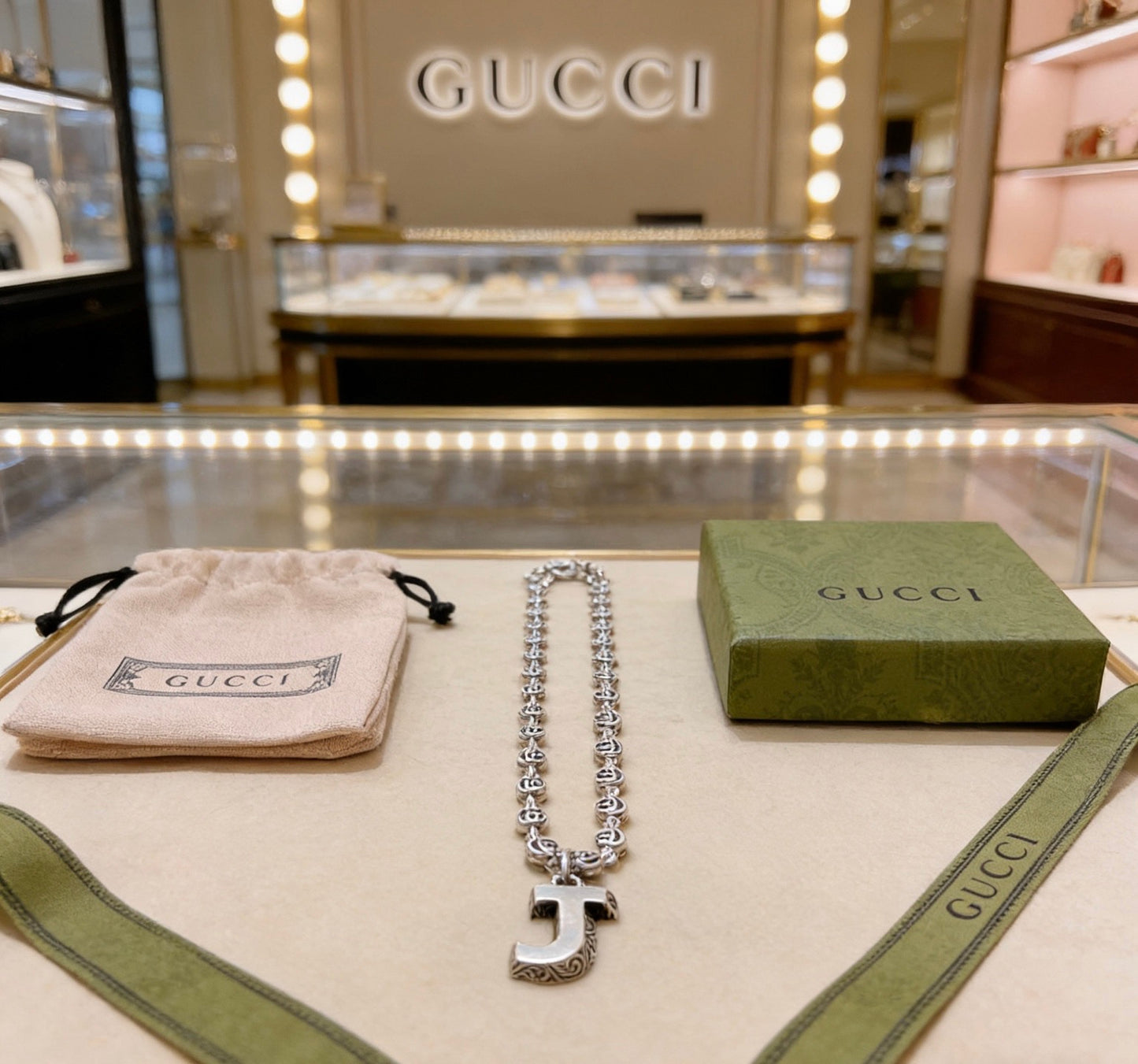 Gucci Vintage Double G Necklace