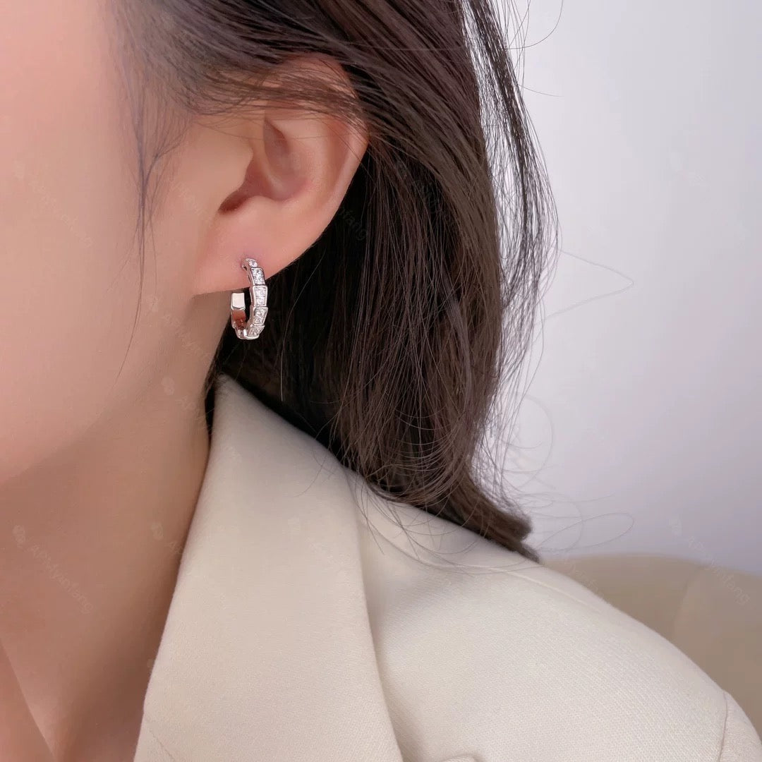 BVLGARI Brass Crystal Earrings