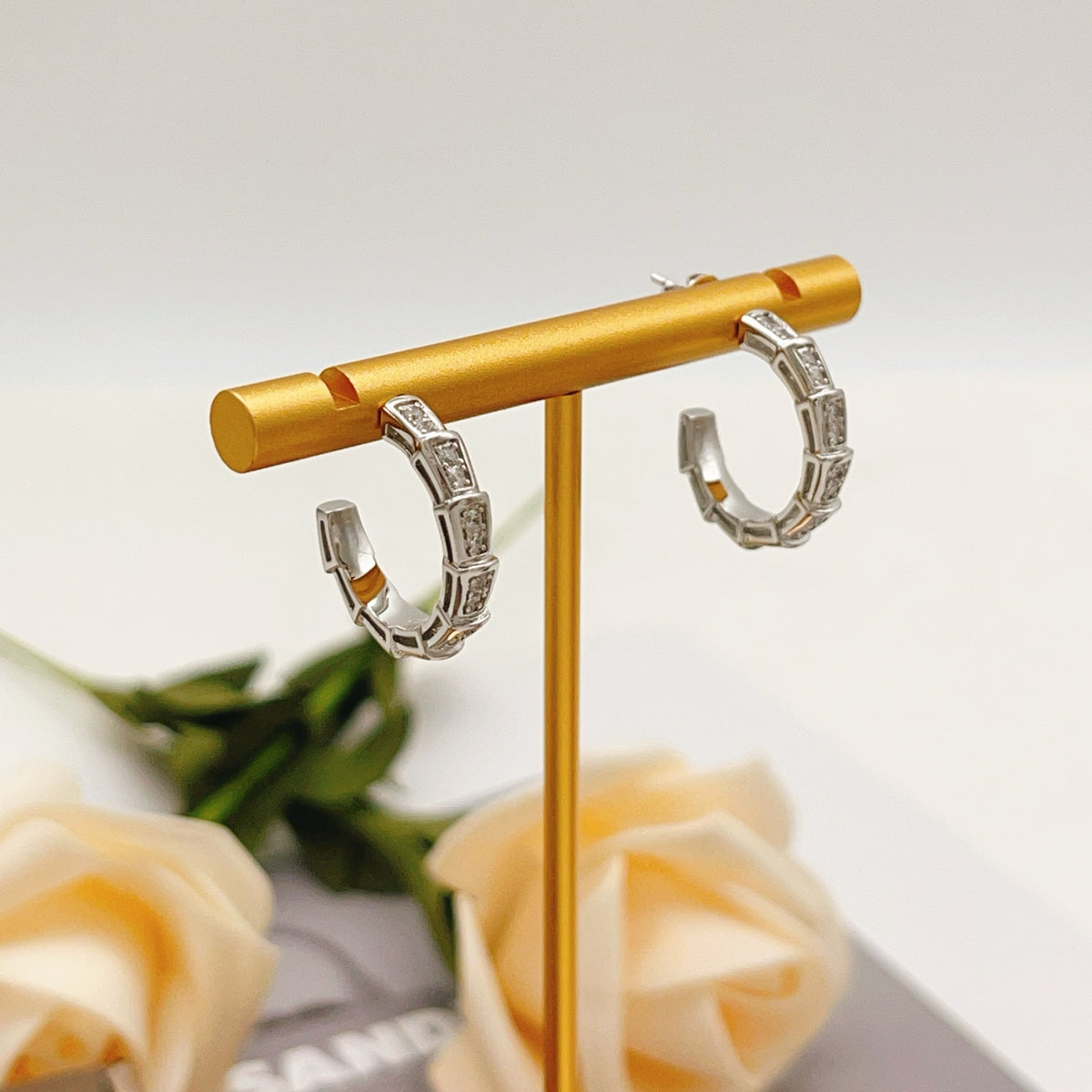 BVLGARI Brass Crystal Earrings