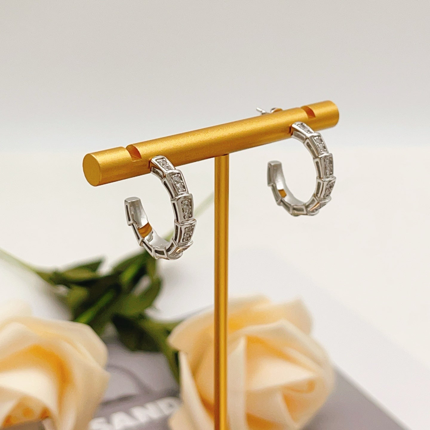 BVLGARI Brass Crystal Earrings