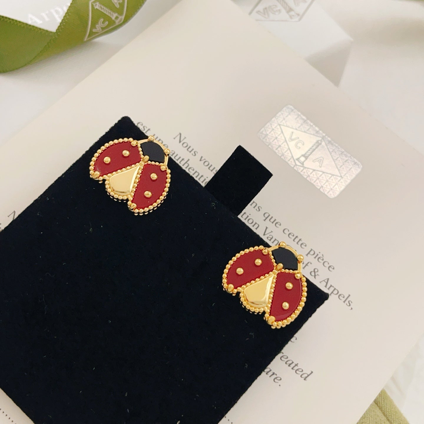 Van Cleef & Arpels Ladybug Stud Earrings