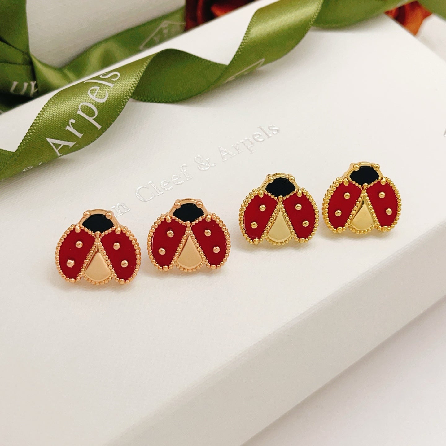 Van Cleef & Arpels Ladybug Stud Earrings