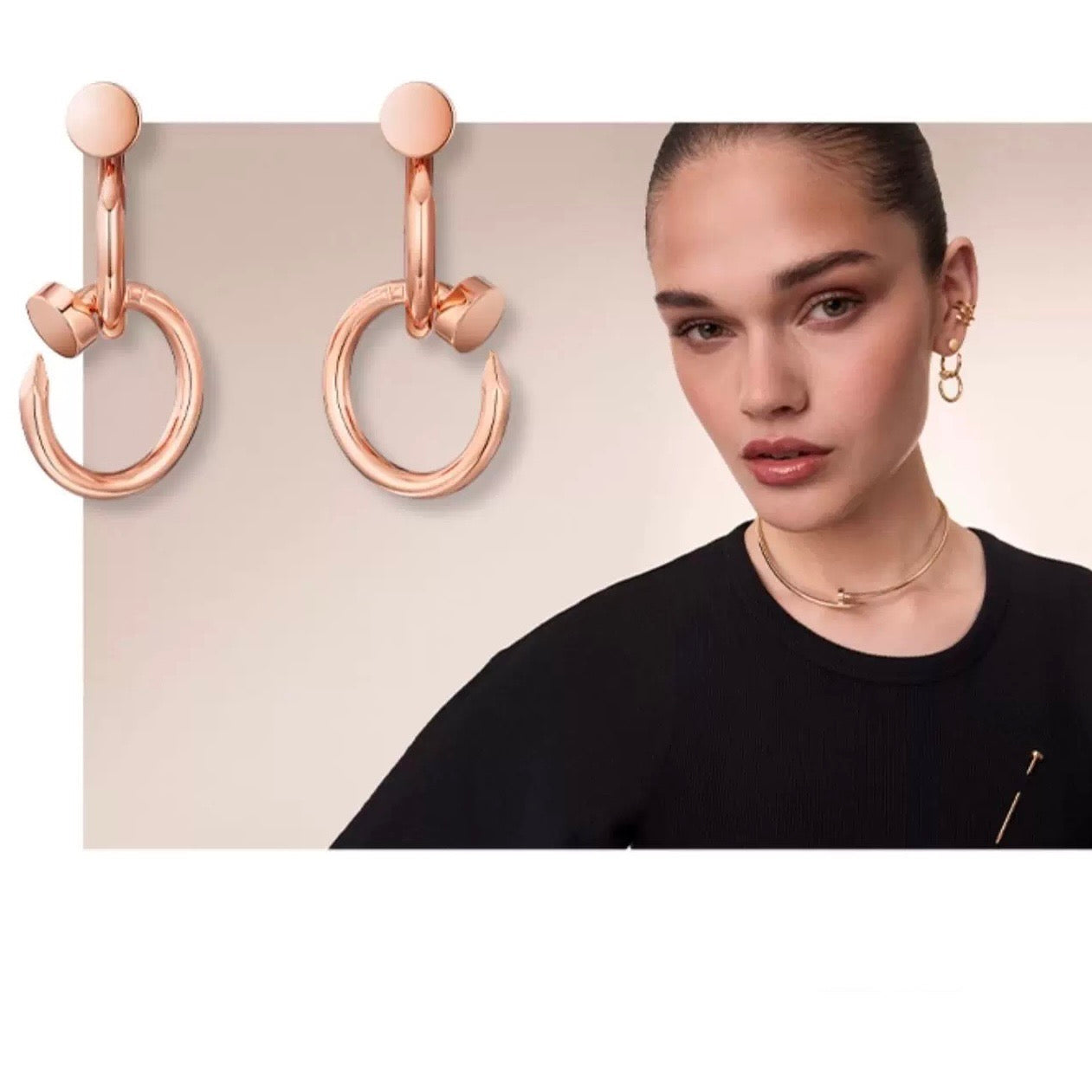 Cartier-Style Nail Stud Earrings