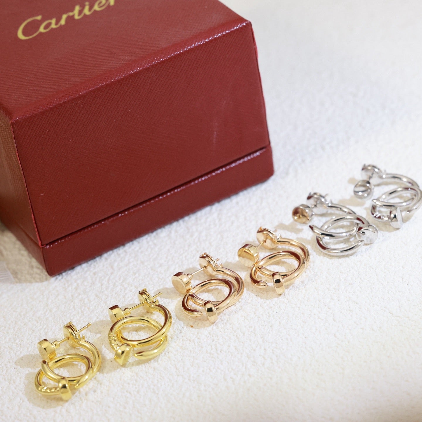 Cartier-Style Nail Stud Earrings