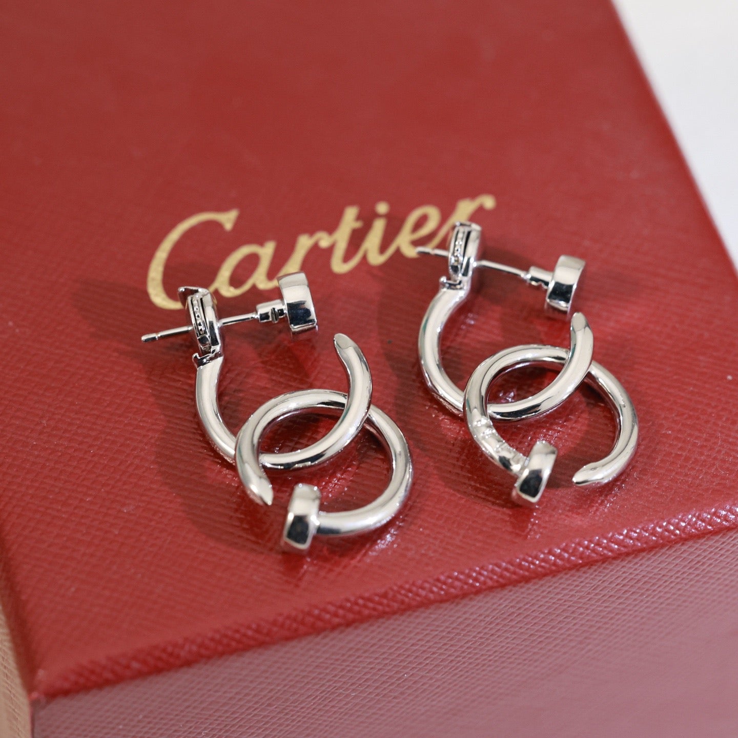Cartier-Style Nail Stud Earrings