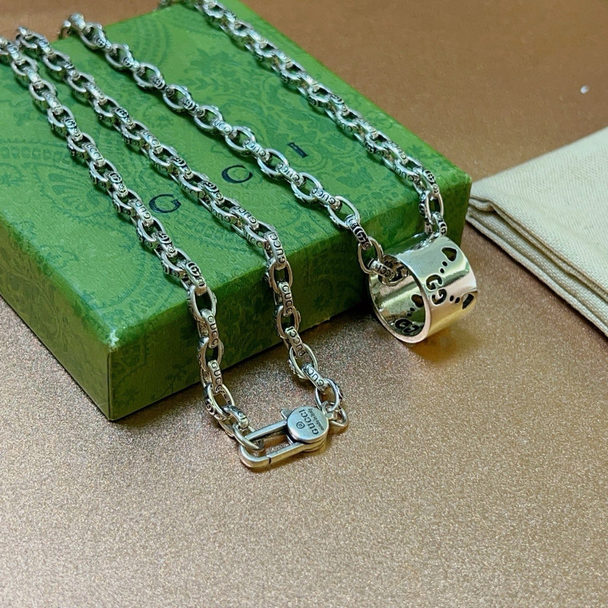 Gucci Vintage Double G Necklace